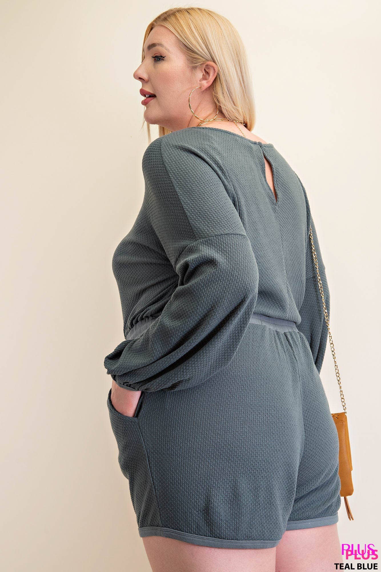 THERMAL LONG SLEEVE LOUNGE ROMPER