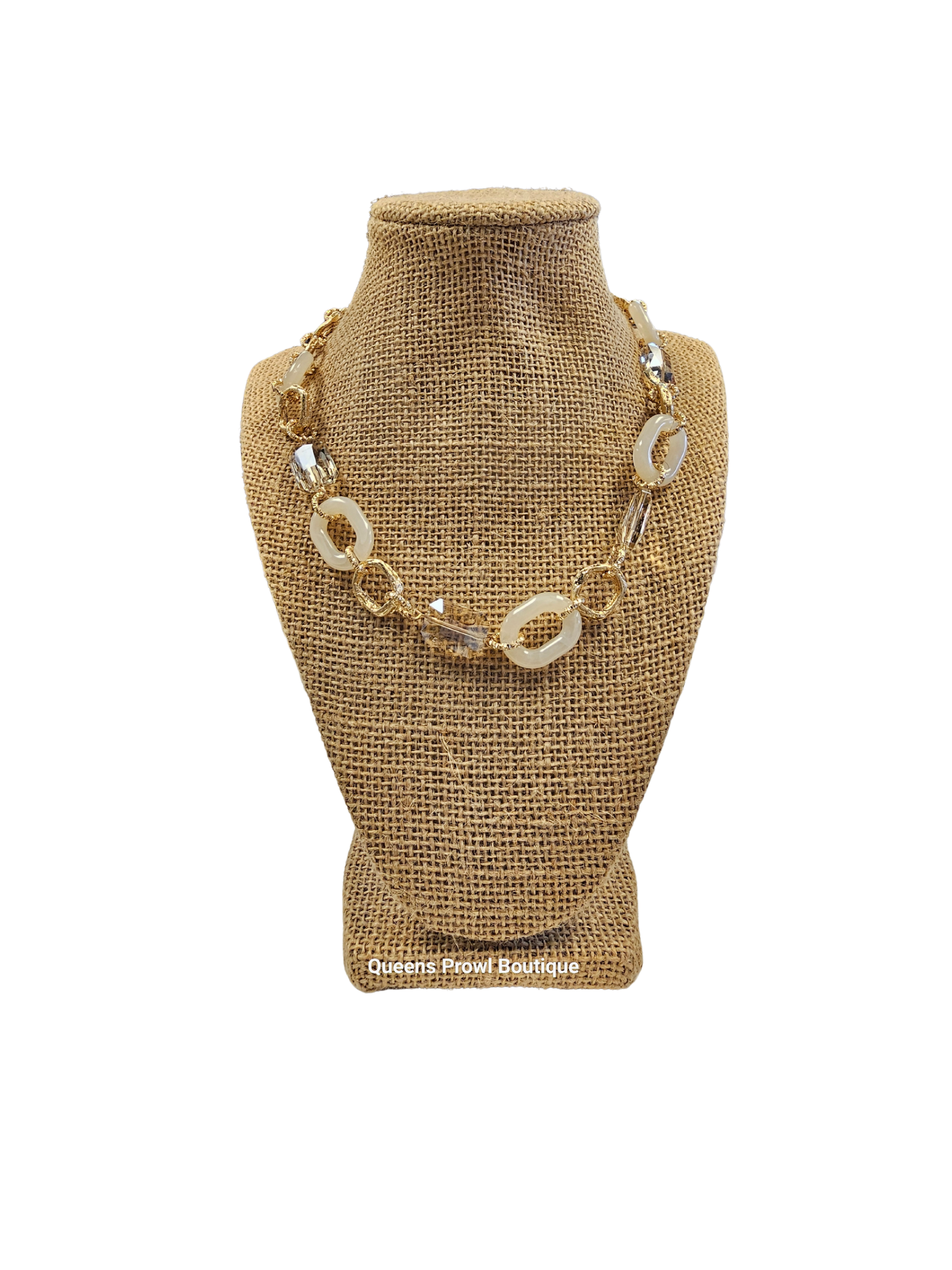 Acetate & Metal Link Necklace