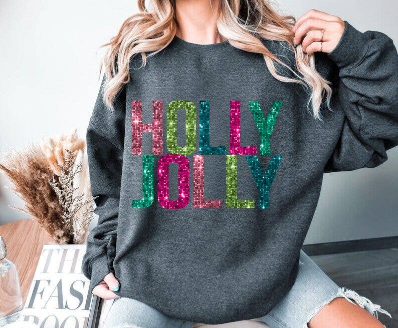 *HOLLY JOLLY* CHRISTMAS CREWNECK SWEATSHIRT*