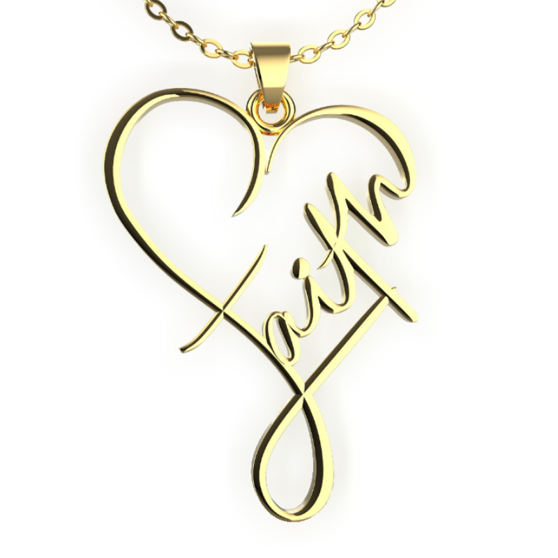Faith Heart Necklace