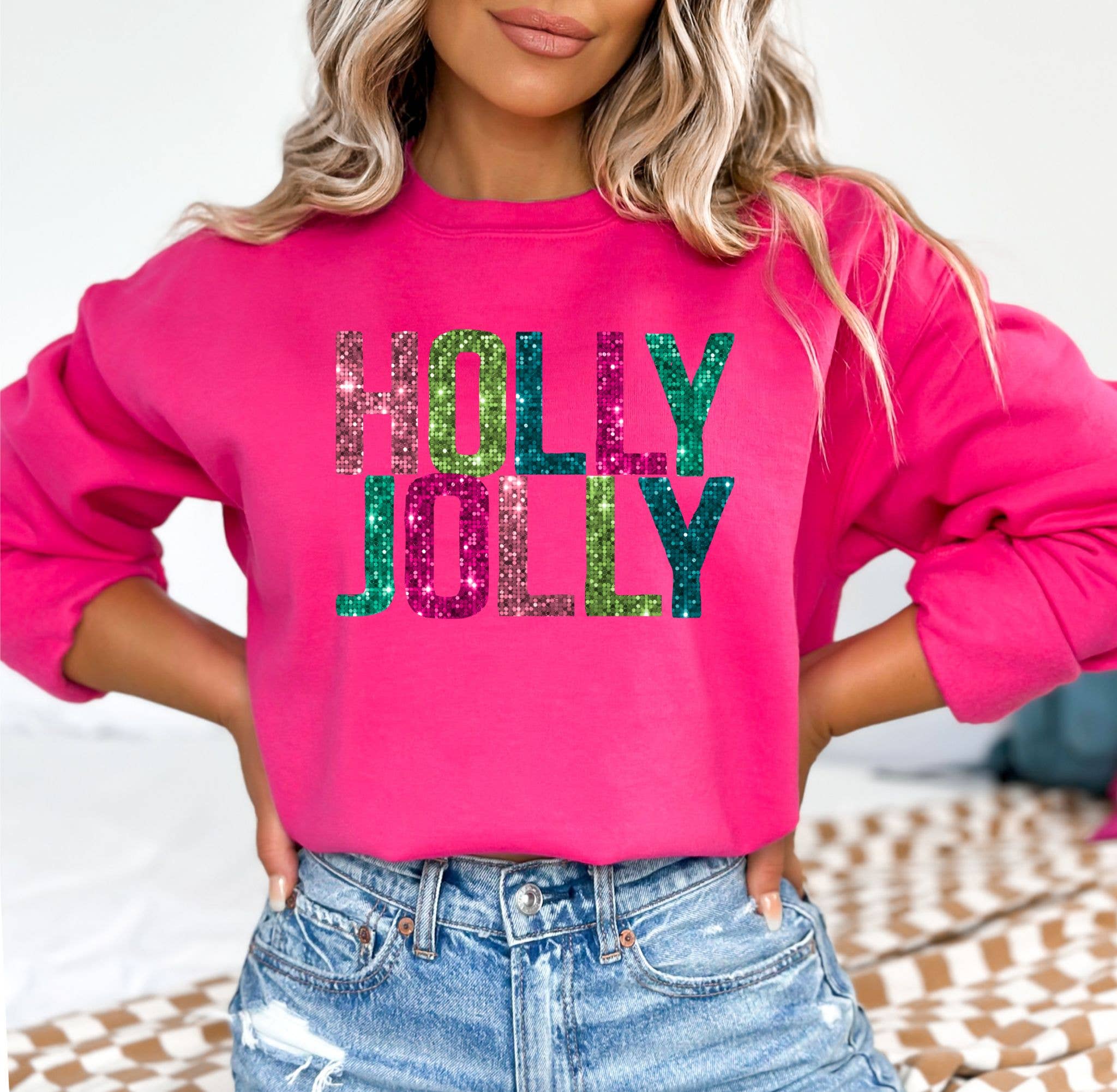 *HOLLY JOLLY* CHRISTMAS CREWNECK SWEATSHIRT*