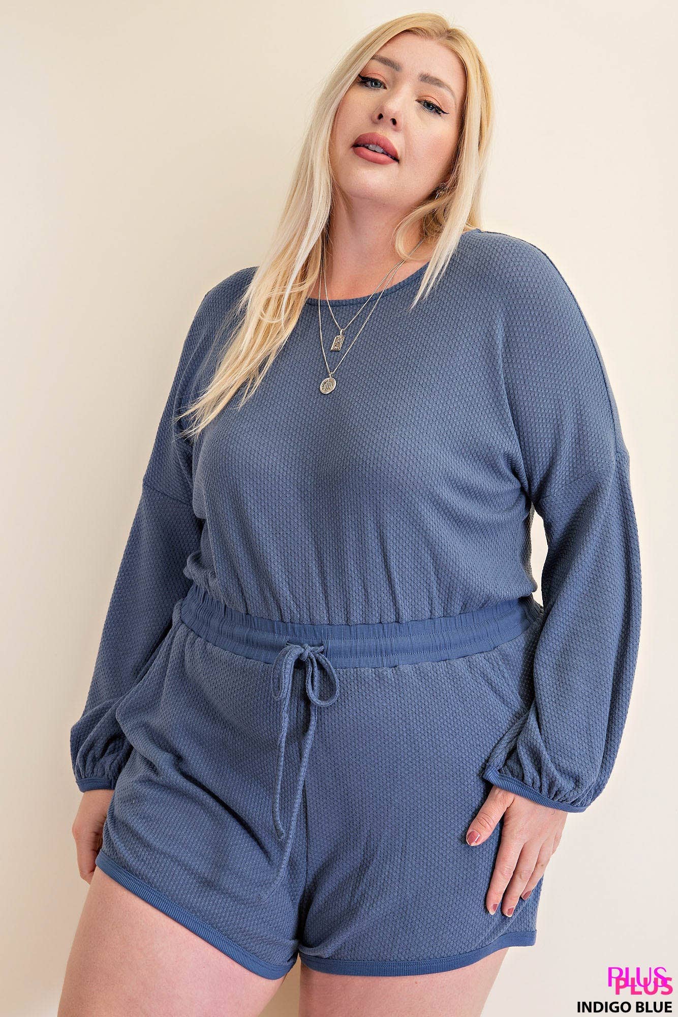THERMAL LONG SLEEVE LOUNGE ROMPER