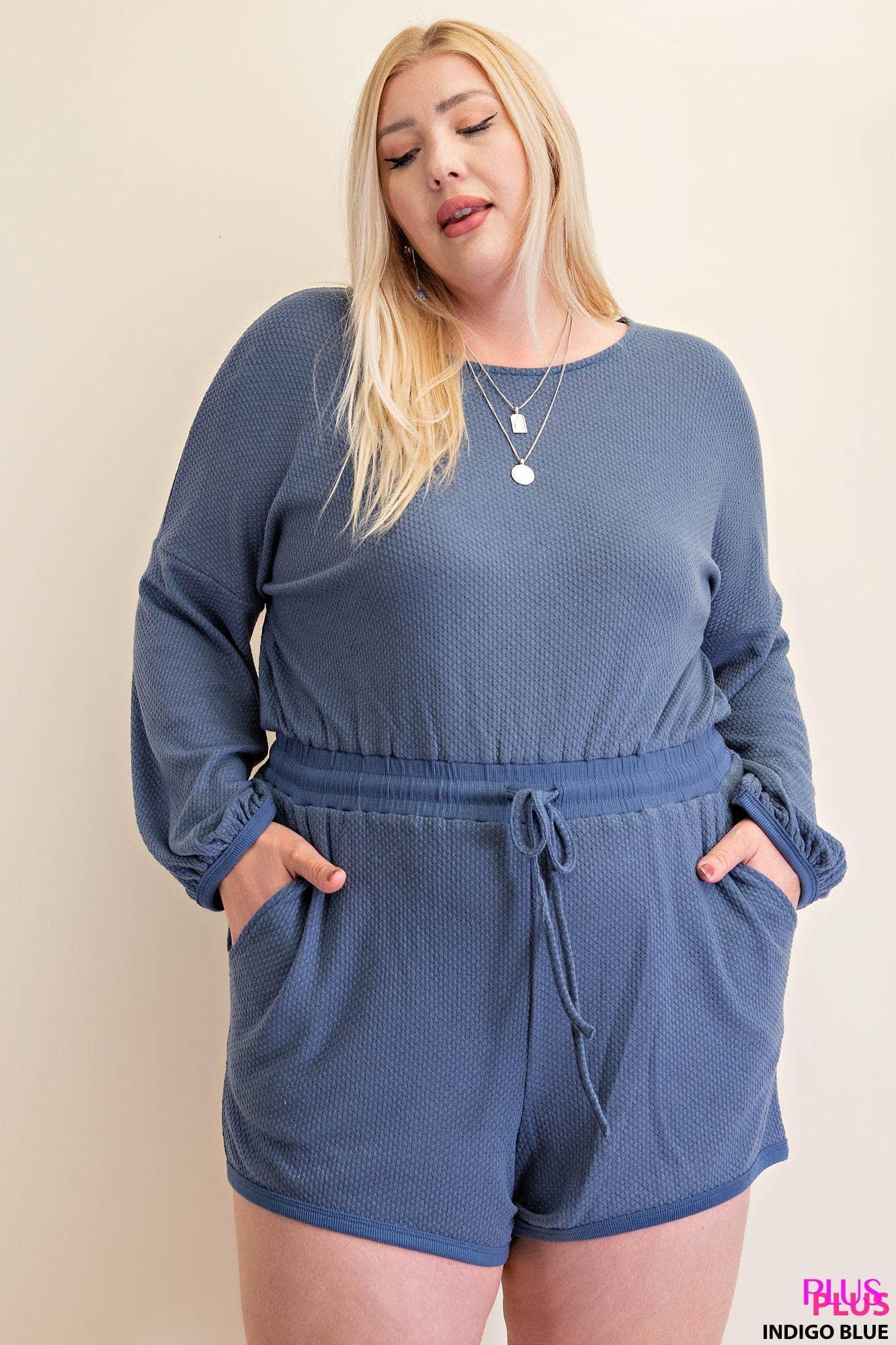 THERMAL LONG SLEEVE LOUNGE ROMPER