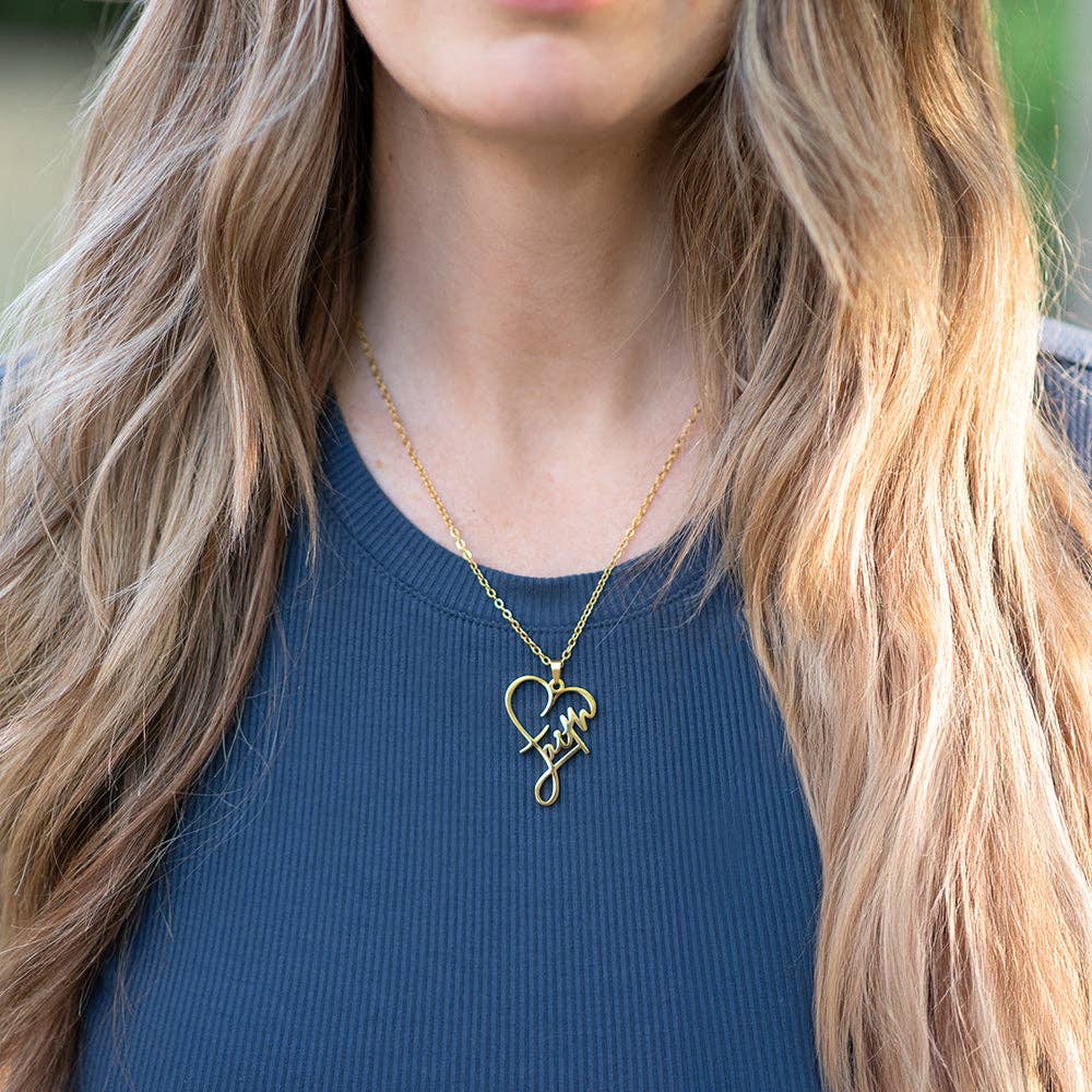 Faith Heart Necklace