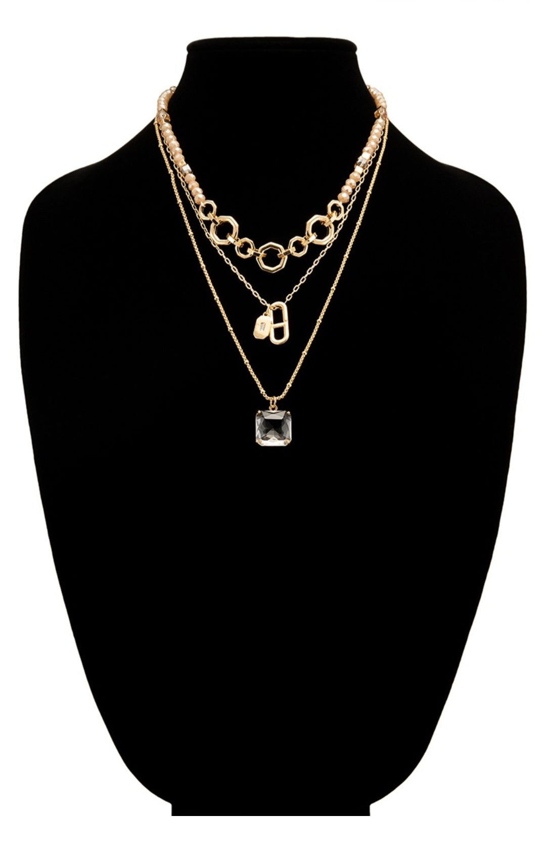 Brass & Glass Bead Necklace