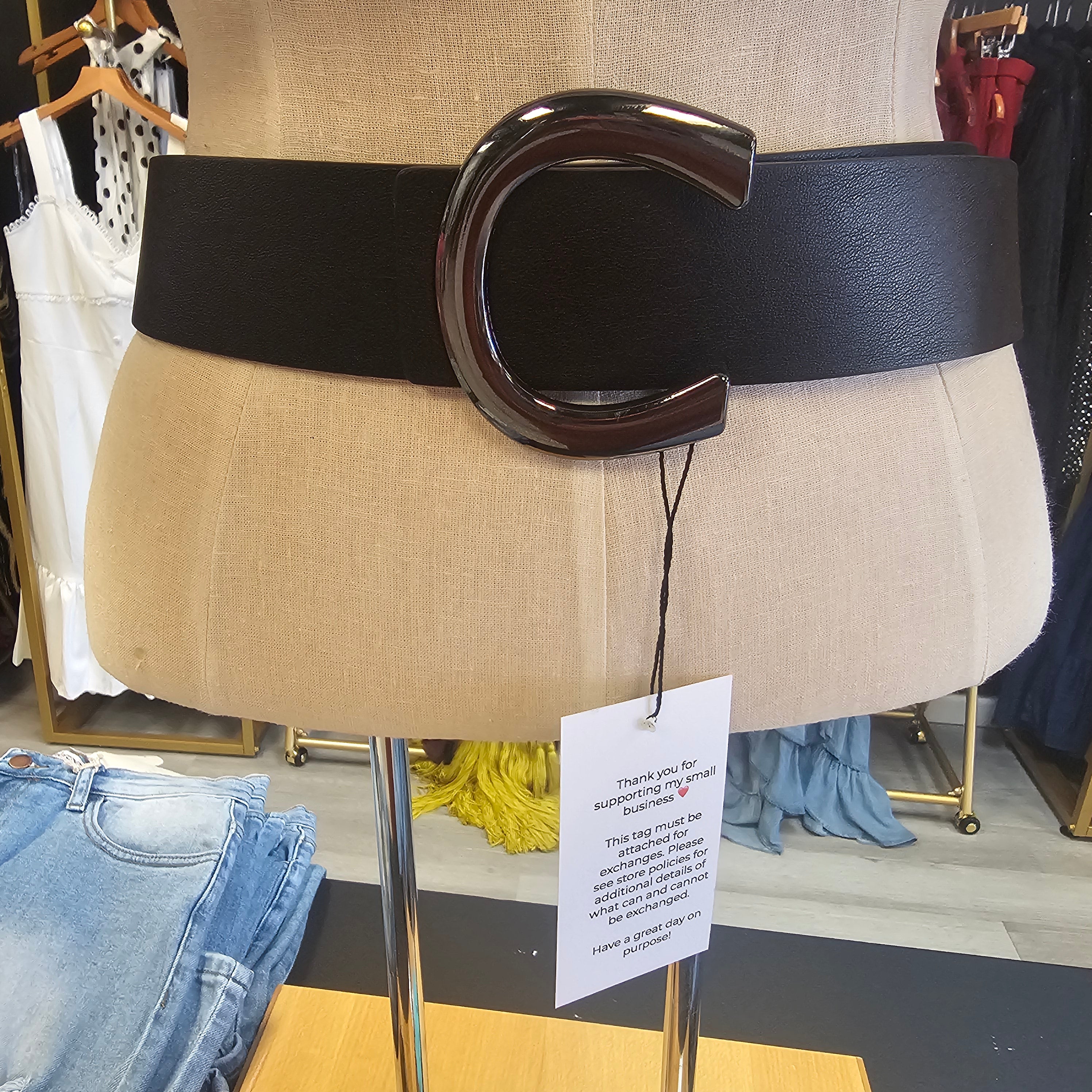 C Curve Large Buckle Belts