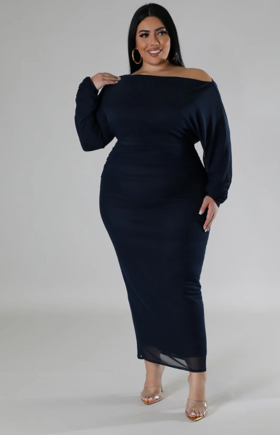 Grace Navy Stretch Dress