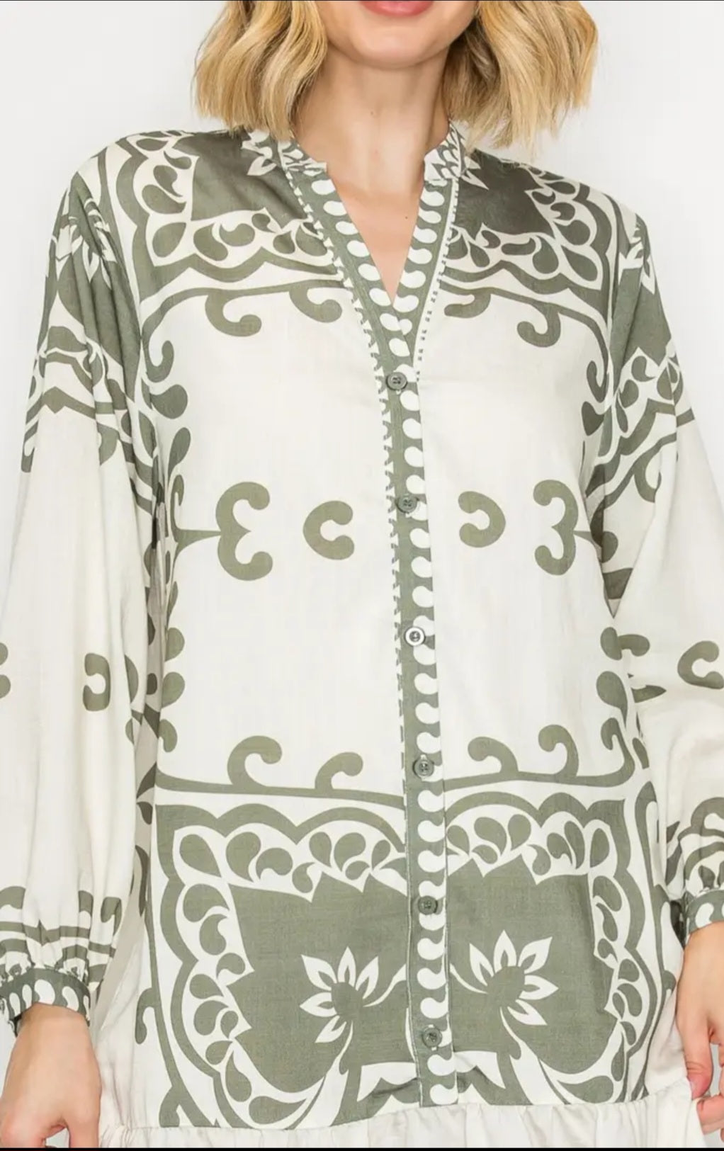 Jadira Mediterranean Print Dress