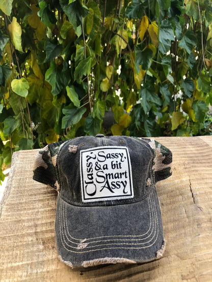 Classy Sassy &amp; A Bit Smart Assy Trucker Hat Baseball Cap