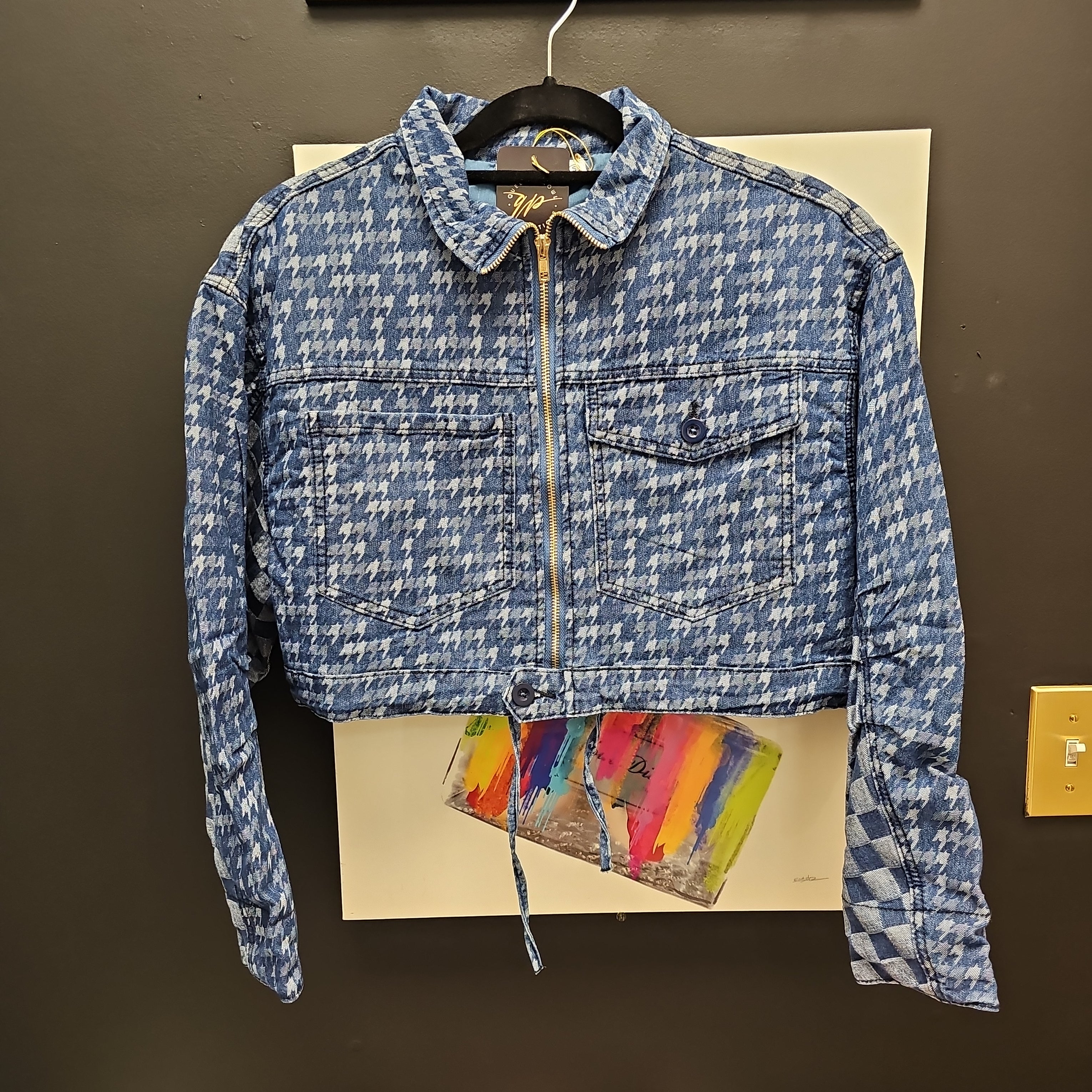 Patterns Denim Zip Jacket