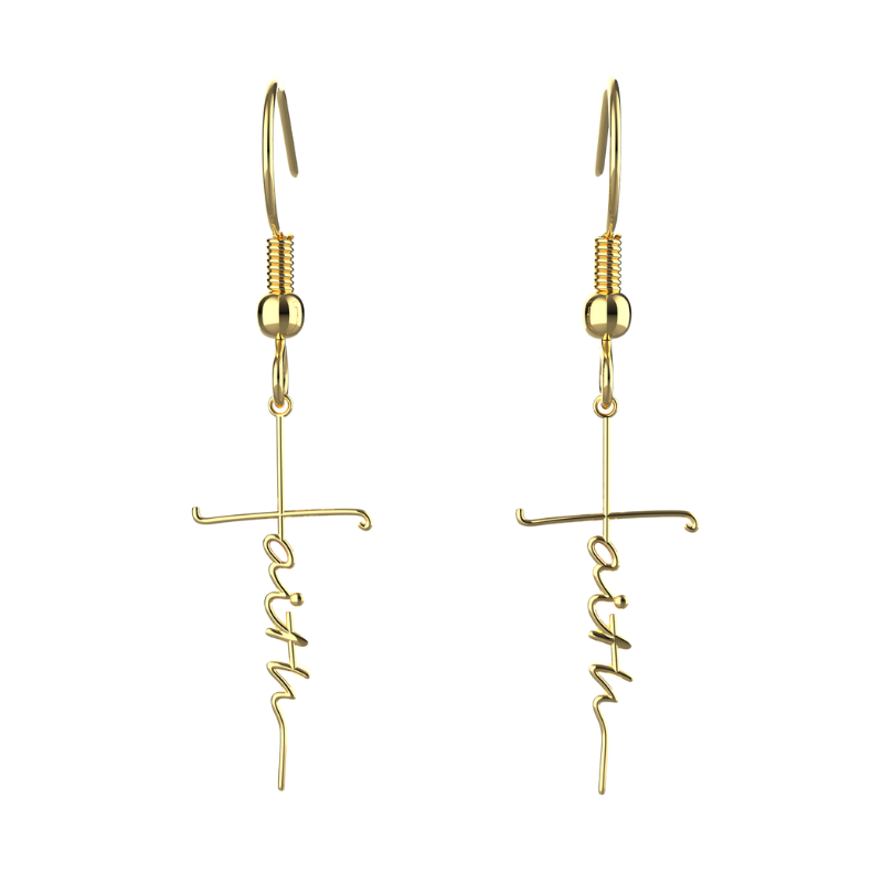 Faith Cross Earrings