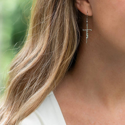 Faith Cross Earrings