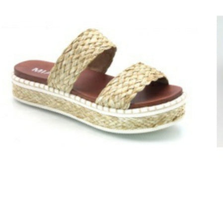 Kady Raffia Slide.Sandals