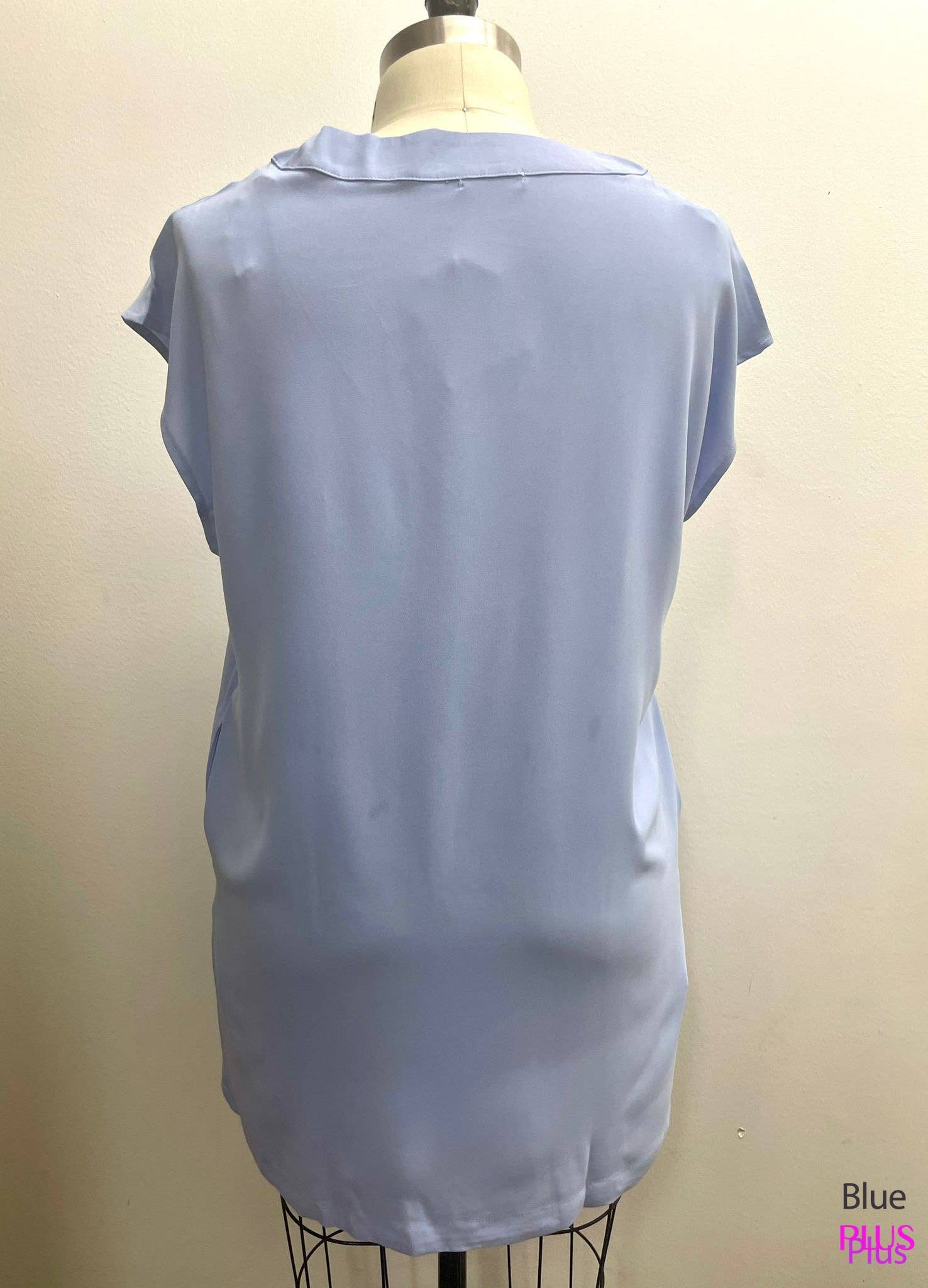 SOFT  FABRIC V NECK OFF SHOULDER SIDE POCKET  SHIF