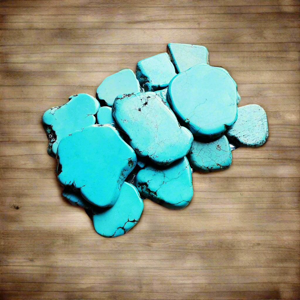 Large Turquoise Slab Belt Buckle 901f