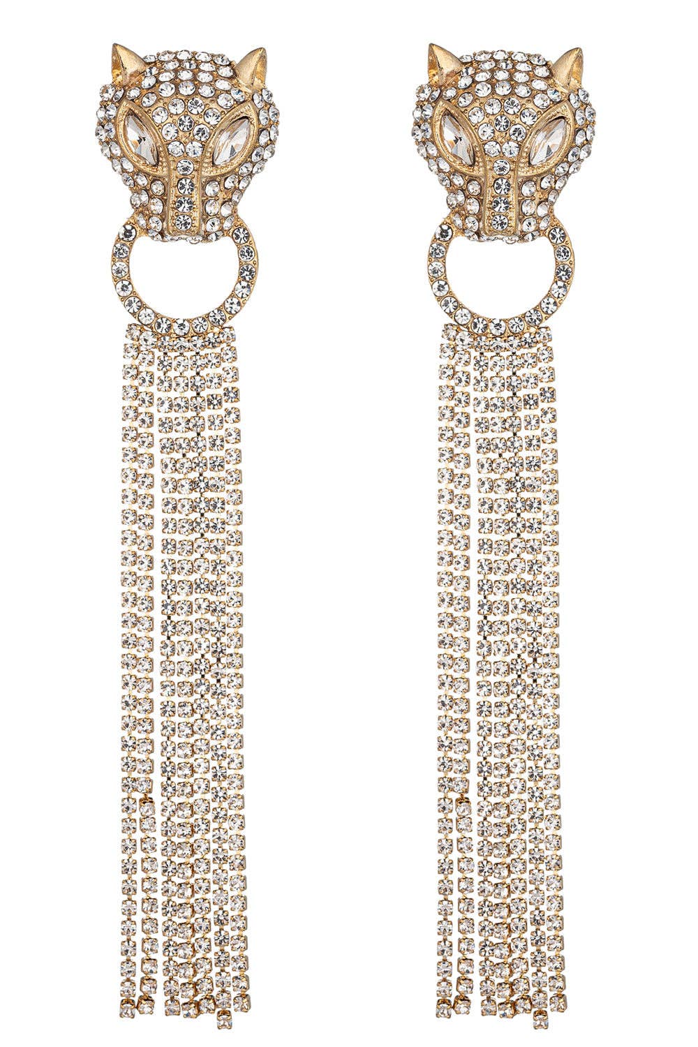 Jaguar Fringe Drop Earrings