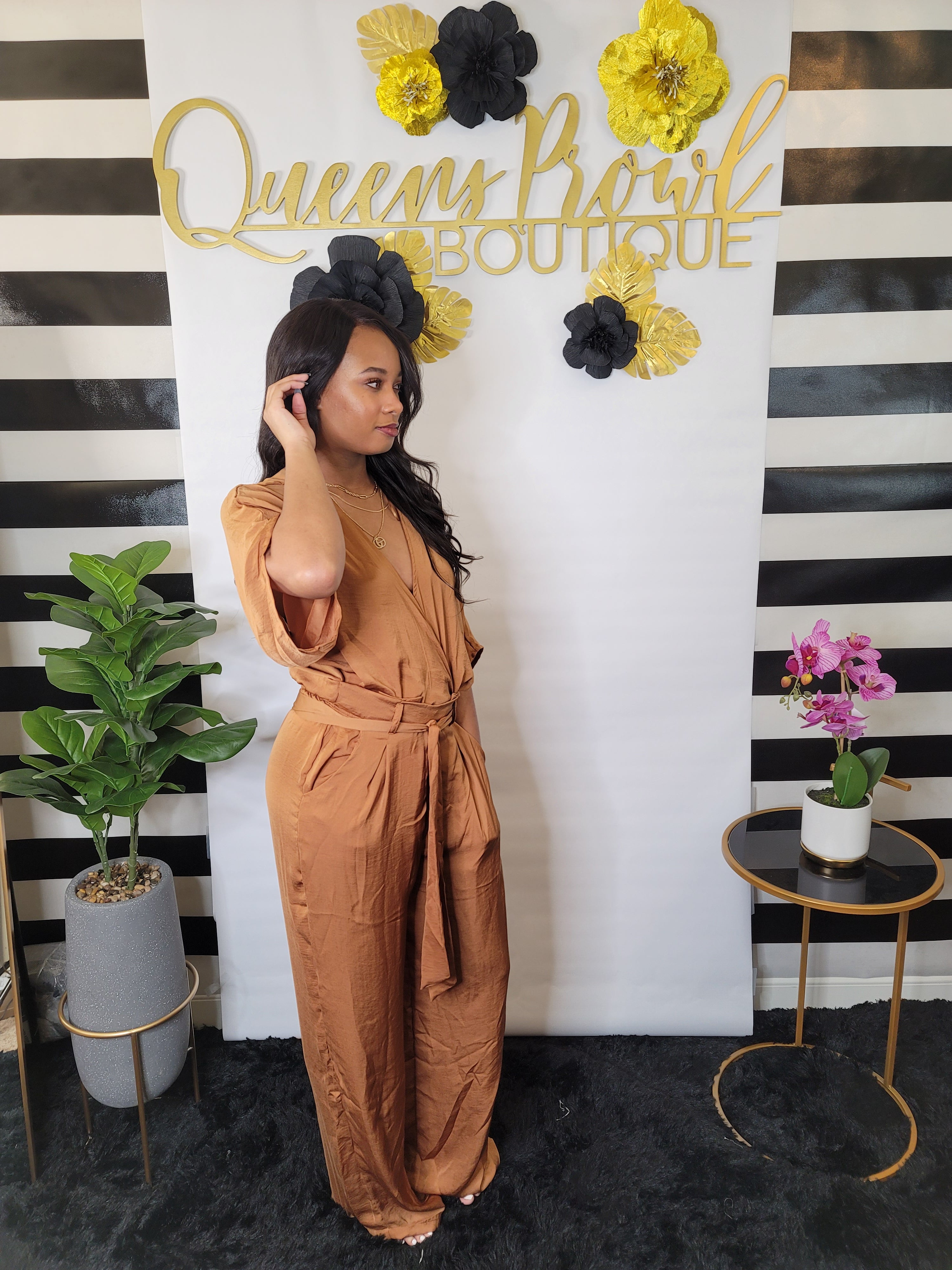 Amiliah Toffee Jumpsuit