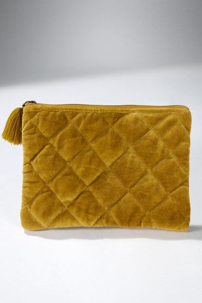 Velvet Quilted Pouch