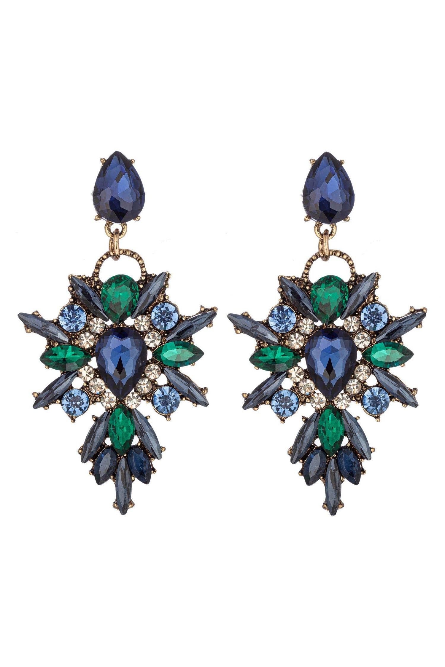 New Gala Green Drop Earrings