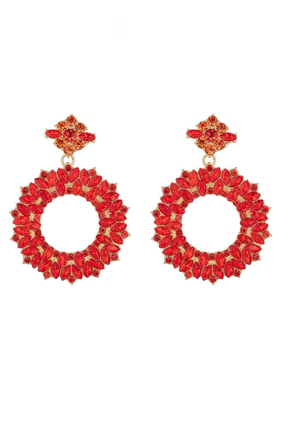 Red Dimitris Statement Earrings